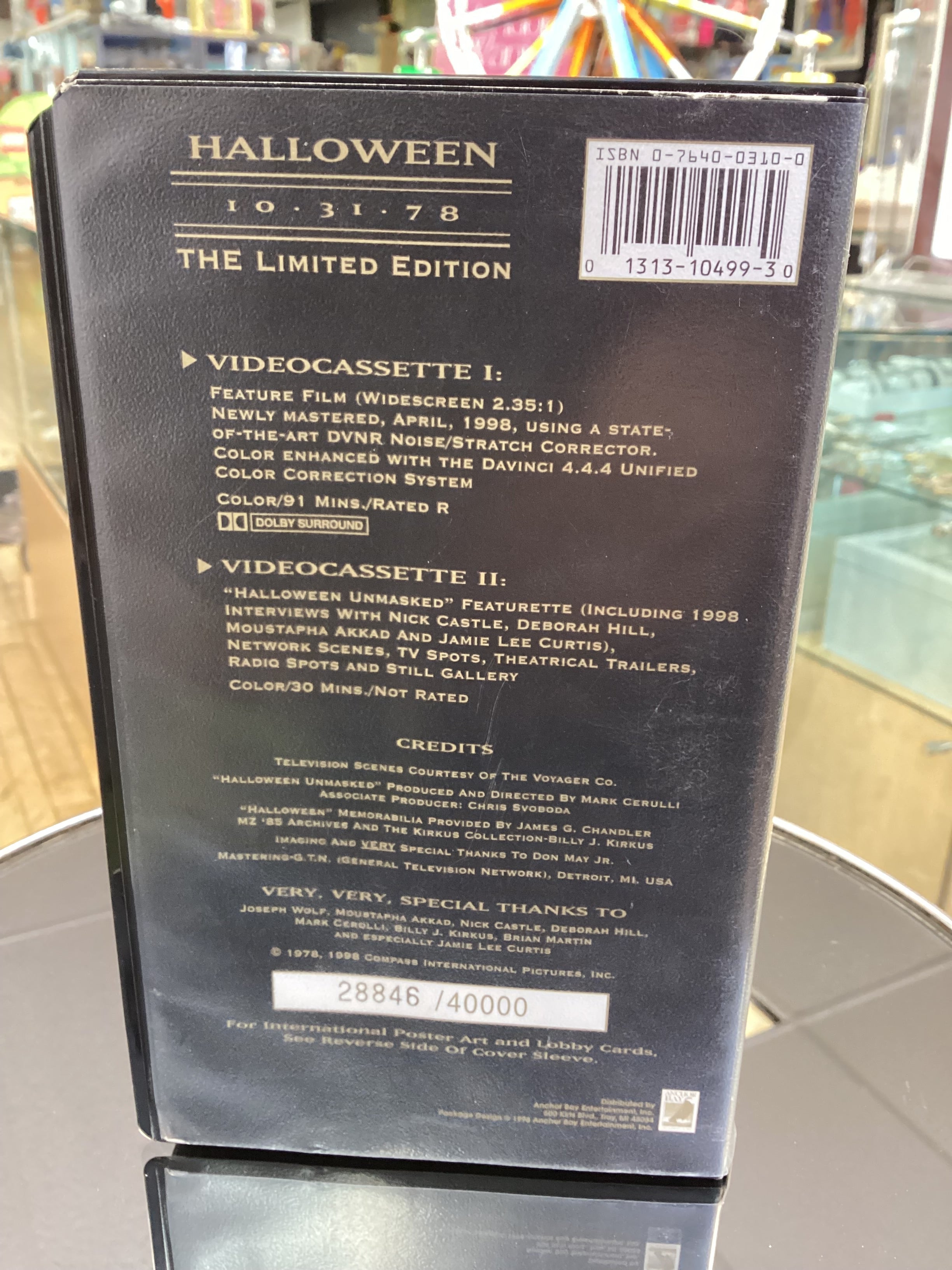 Halloween 10/31/78 Limited Edition VHS