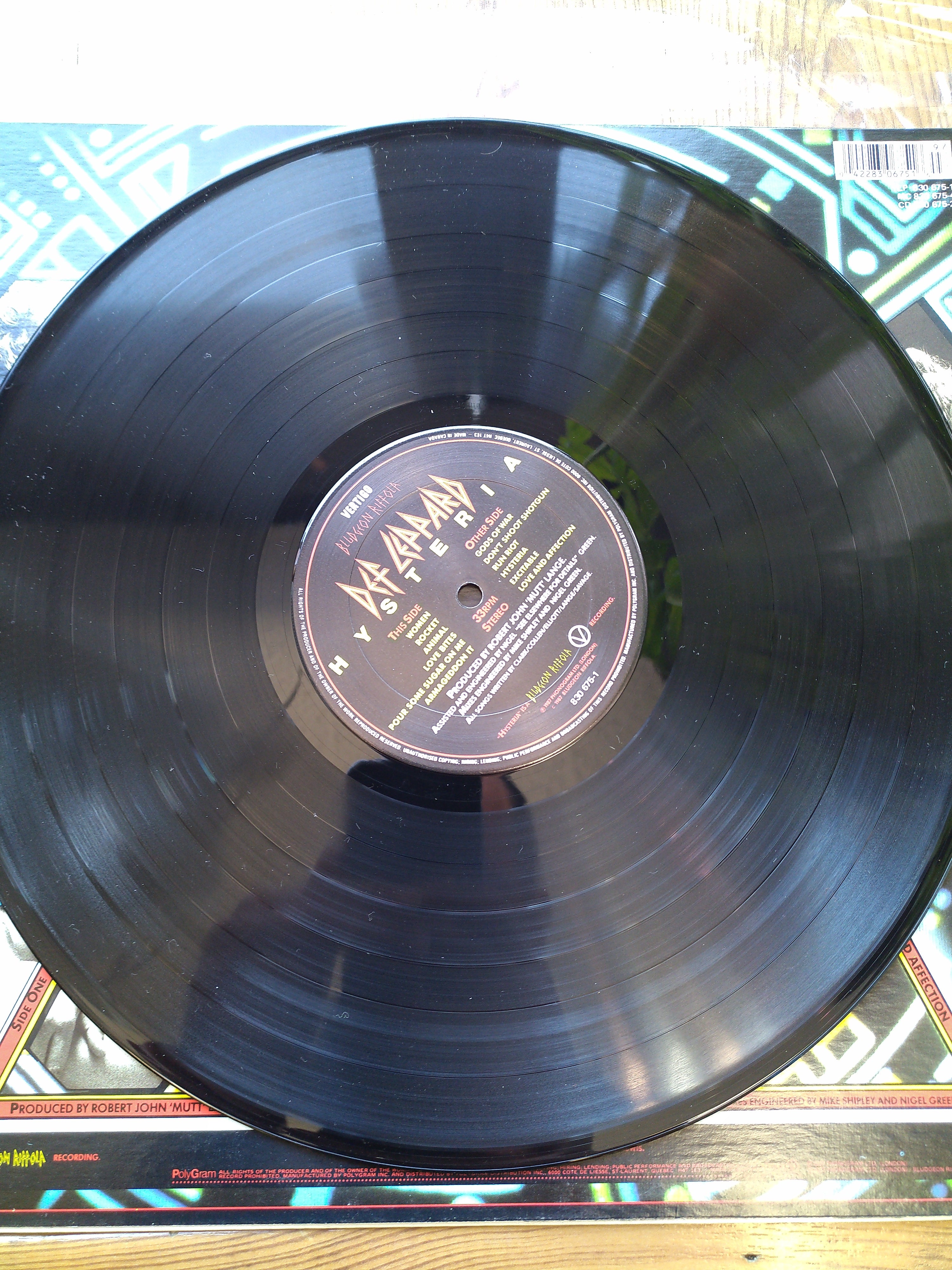 Def Leppard Hysteria Record Album