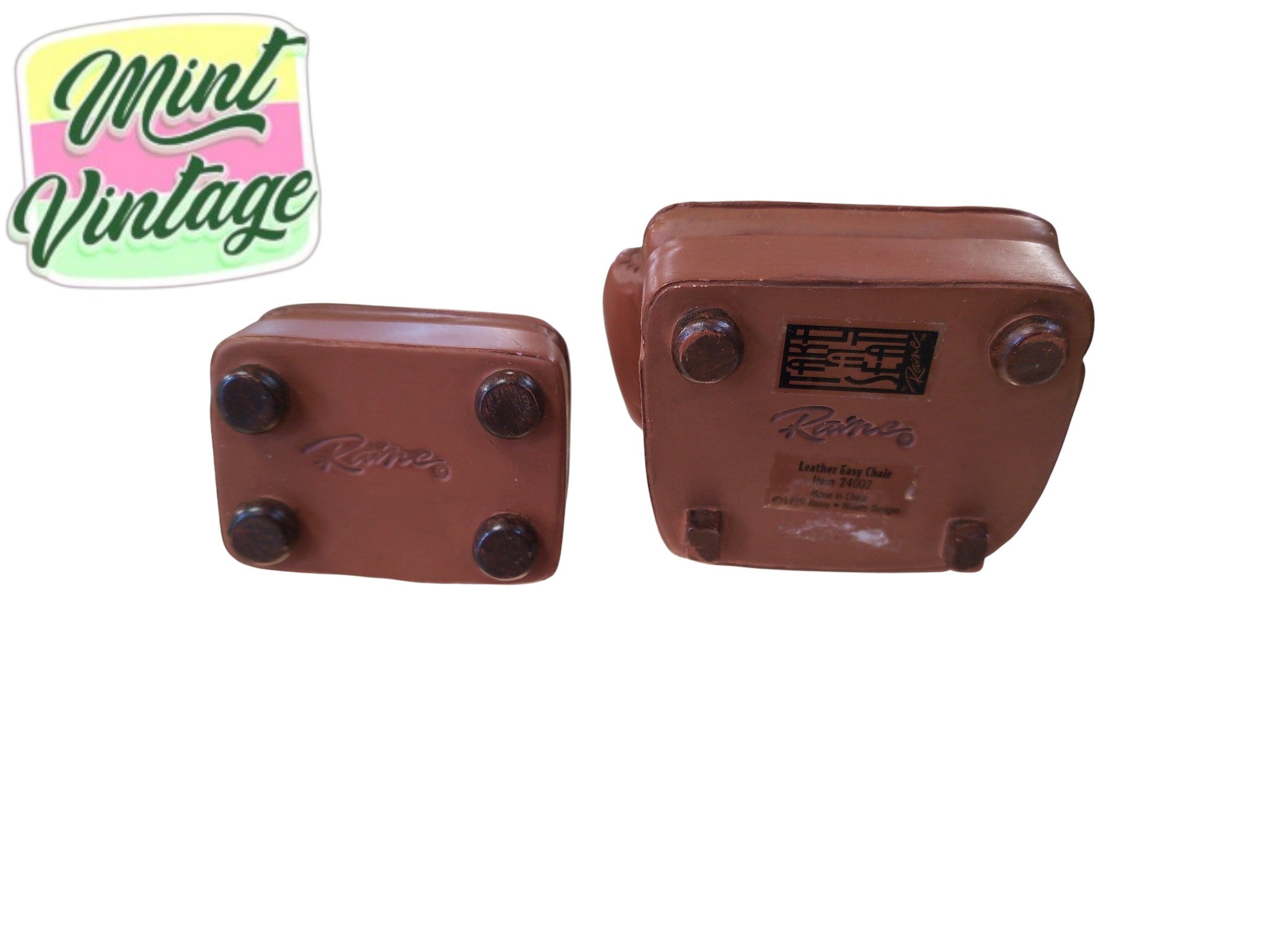 1999 Raine Leather Easy Chair with Cat - Item #24002