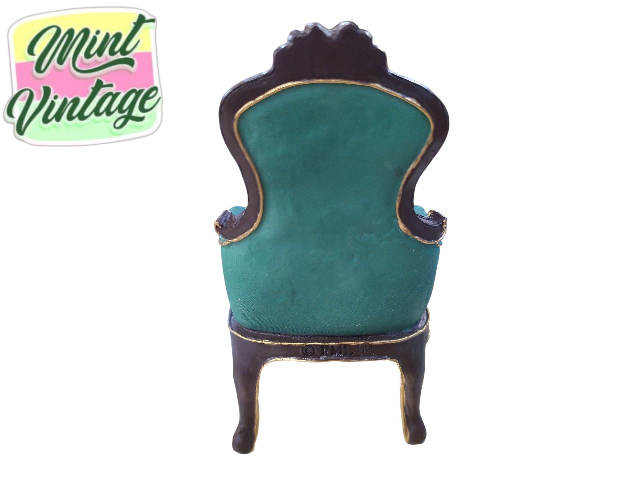 FML 98 Green Chair - Vintage Miniature Collectible