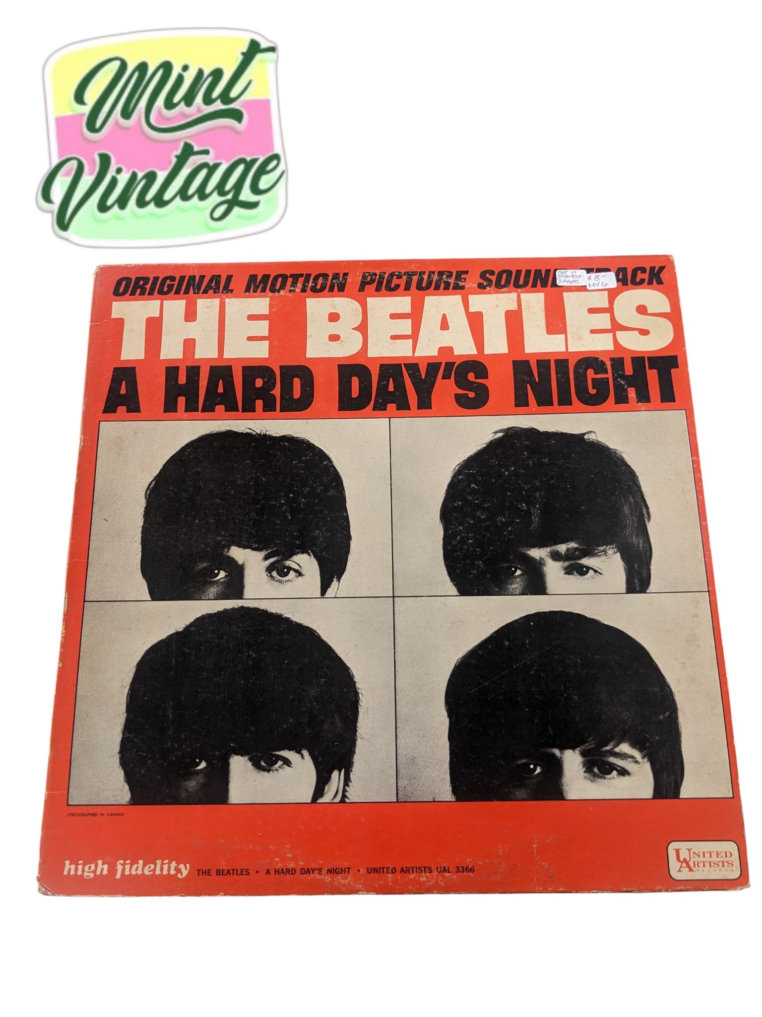 The Beatles - A Hard Day's Night Original Motion Picture Soundtrack Vinyl