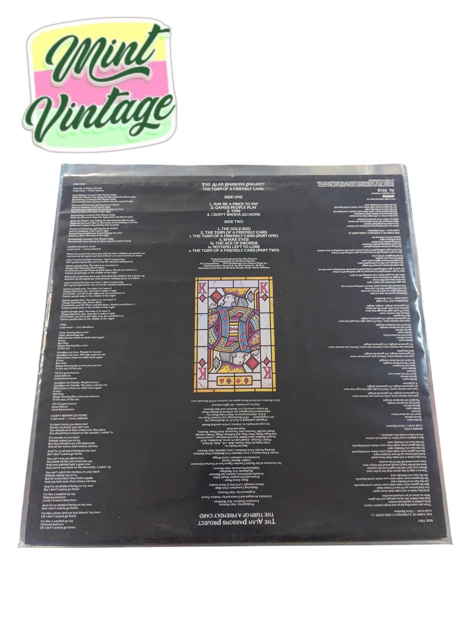 The Alan Parsons Project - The Turn of a Friendly Card Vinyl Album