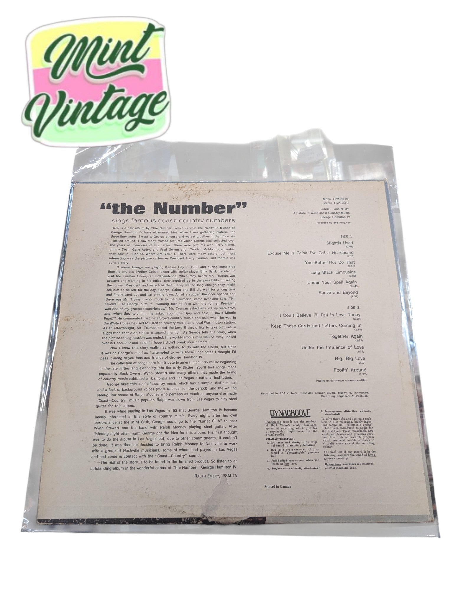 George Hamilton IV - Coast-Country: A Salute to West Coast Country Music Vinyl