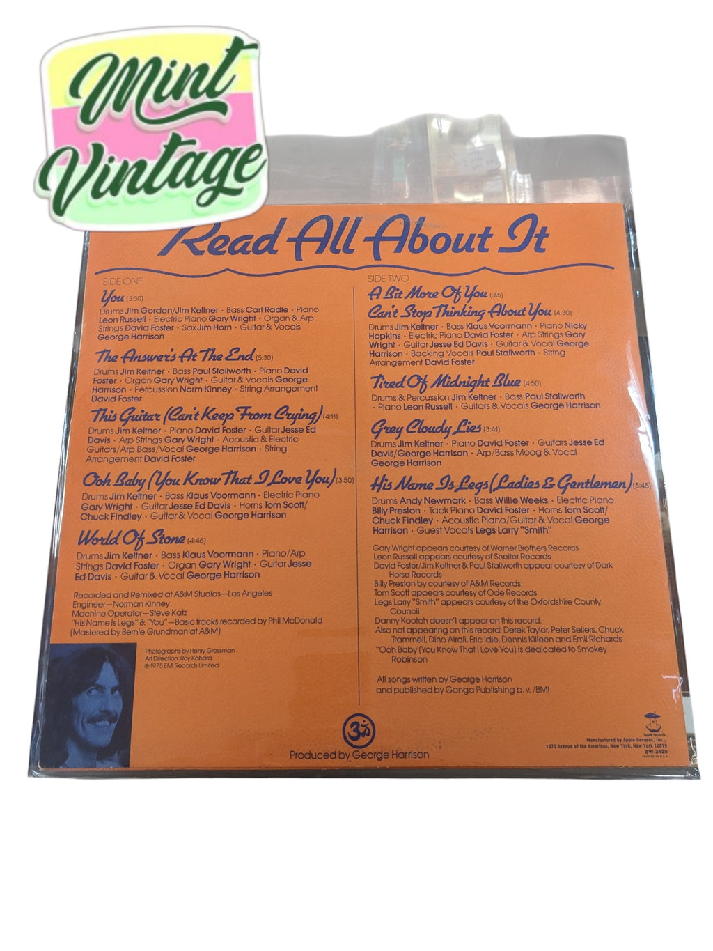 George Harrison - Extra Texture (Read All About It) Vinyl Album